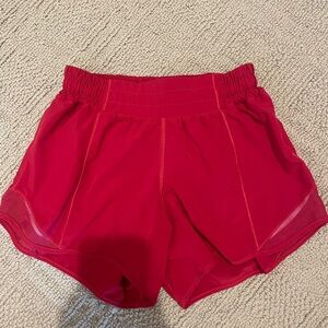 Lululemon Red Athletic Shorts